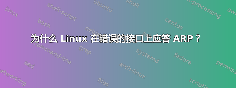 为什么 Linux 在错误的接口上应答 ARP？