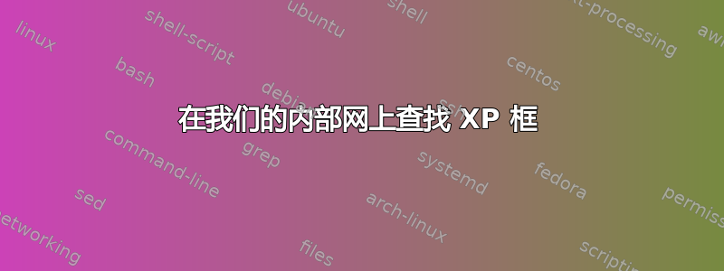 在我们的内部网上查找 XP 框