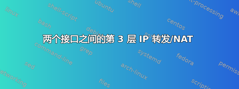 两个接口之间的第 3 层 IP 转发/NAT