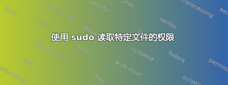 使用 sudo 读取特定文件的权限