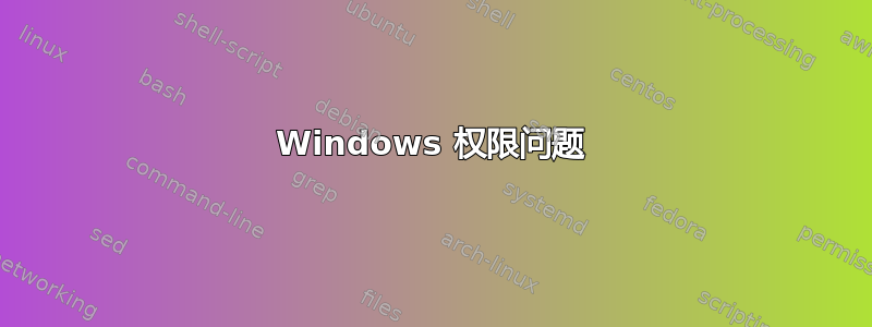 Windows 权限问题