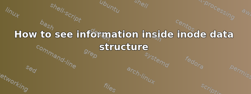 How to see information inside inode data structure