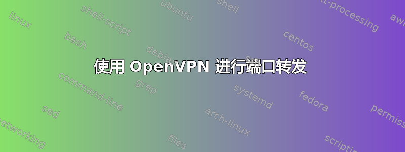 使用 OpenVPN 进行端口转发