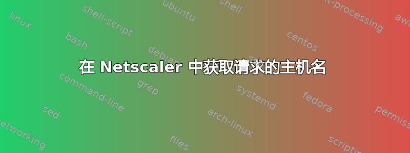 在 Netscaler 中获取请求的主机名