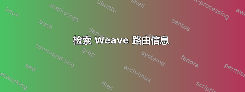 检索 Weave 路由信息