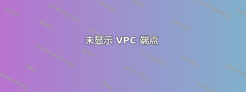 未显示 VPC 端点