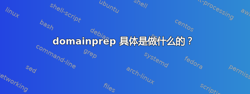 domainprep 具体是做什么的？