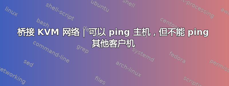 桥接 KVM 网络 | 可以 ping 主机，但不能 ping 其他客户机