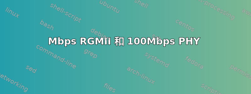 1000Mbps RGMII 和 100Mbps PHY