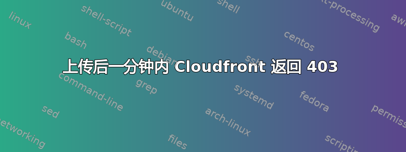 上传后一分钟内 Cloudfront 返回 403