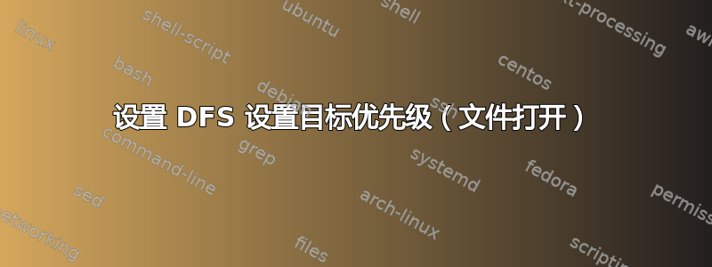 设置 DFS 设置目标优先级（文件打开）