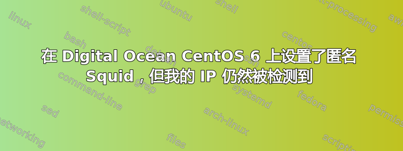 在 Digital Ocean CentOS 6 上设置了匿名 Squid，但我的 IP 仍然被检测到