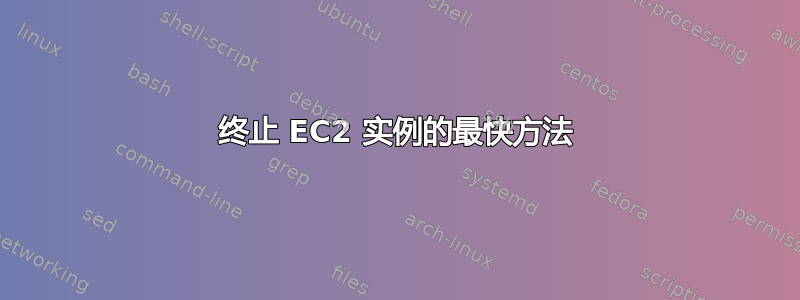 终止 EC2 实例的最快方法