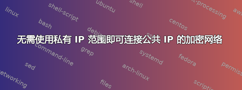 无需使用私有 IP 范围即可连接公共 IP 的加密网络