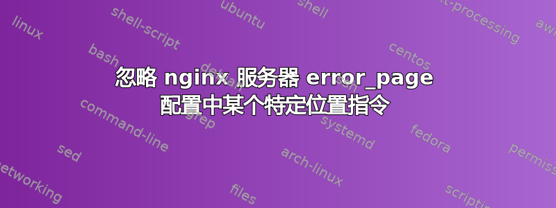 忽略 nginx 服务器 error_page 配置中某个特定位置指令