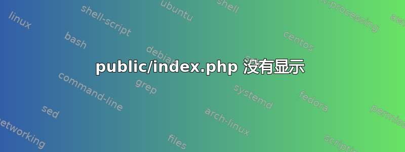 public/index.php 没有显示