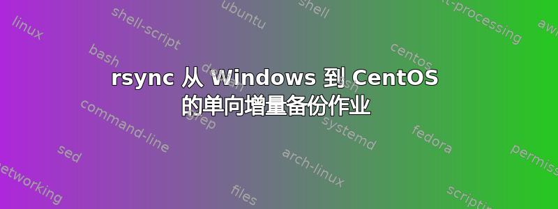 rsync 从 Windows 到 CentOS 的单向增量备份作业