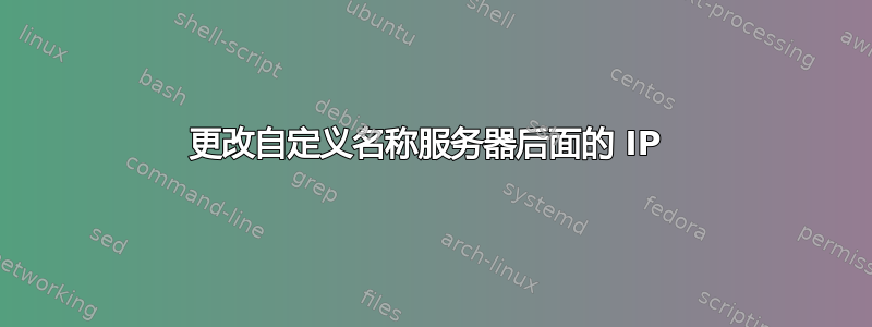 更改自定义名称服务器后面的 IP 