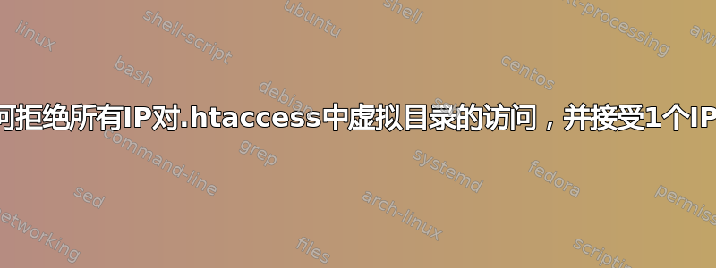 如何拒绝所有IP对.htaccess中虚拟目录的访问，并接受1个IP？