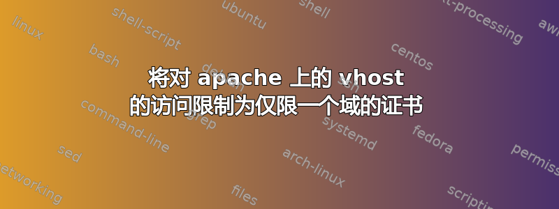 将对 apache 上的 vhost 的访问限制为仅限一个域的证书