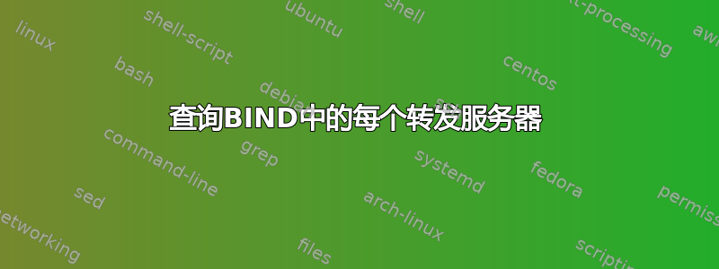 查询BIND中的每个转发服务器