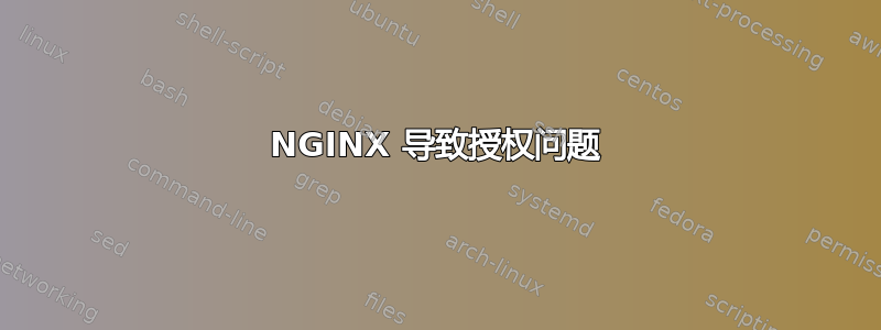 NGINX 导致授权问题