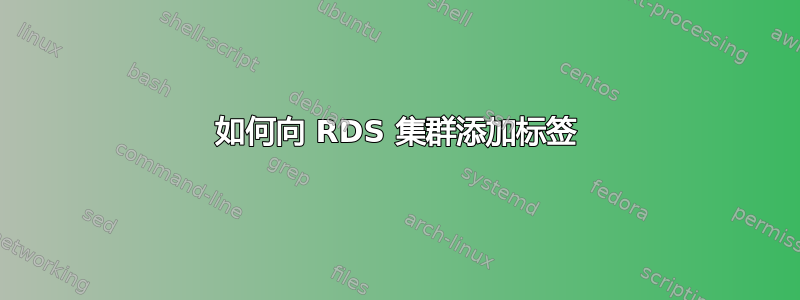 如何向 RDS 集群添加标签