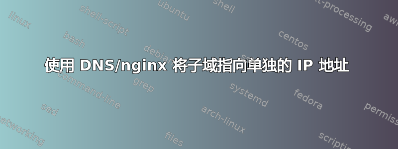 使用 DNS/nginx 将子域指向单独的 IP 地址