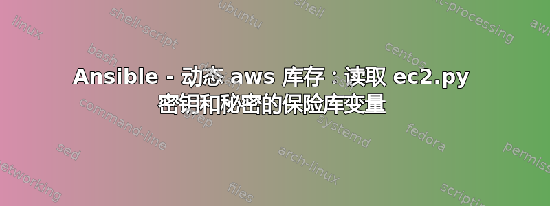 Ansible - 动态 aws 库存：读取 ec2.py 密钥和秘密的保险库变量