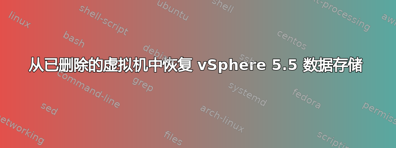 从已删除的虚拟机中恢复 vSphere 5.5 数据存储