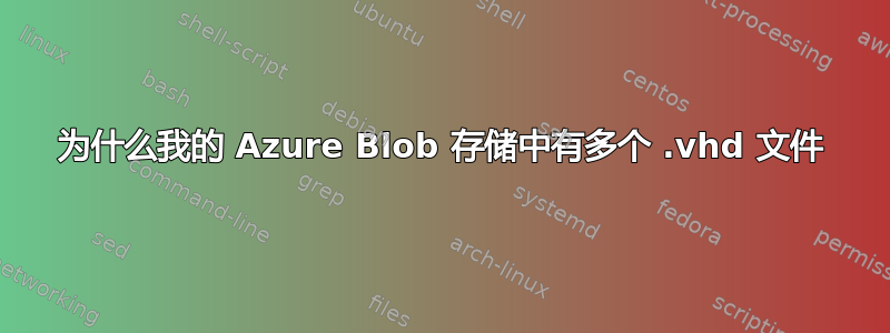 为什么我的 Azure Blob 存储中有多个 .vhd 文件