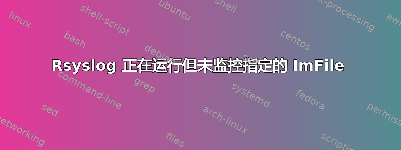 Rsyslog 正在运行但未监控指定的 ImFile