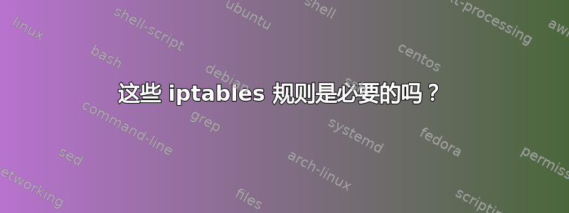 这些 iptables 规则是必要的吗？