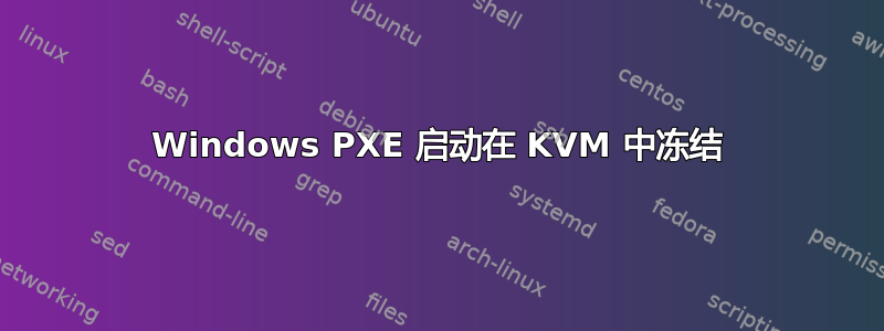 Windows PXE 启动在 KVM 中冻结