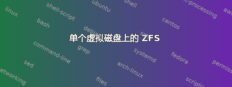 单个虚拟磁盘上的 ZFS