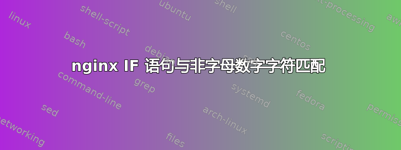 nginx IF 语句与非字母数字字符匹配