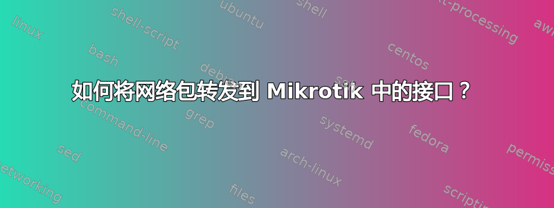 如何将网络包转发到 Mikrotik 中的接口？