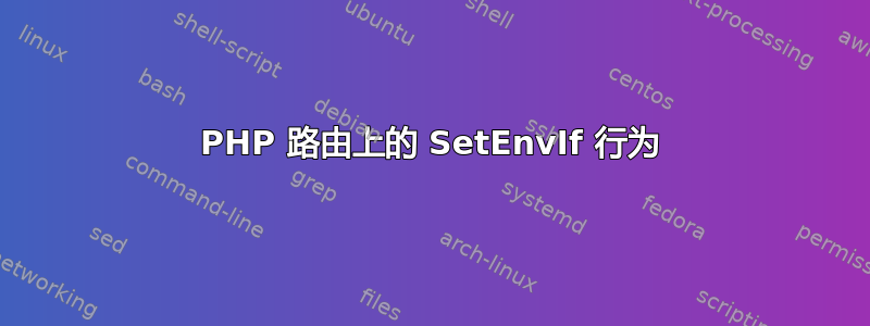 PHP 路由上的 SetEnvIf 行为