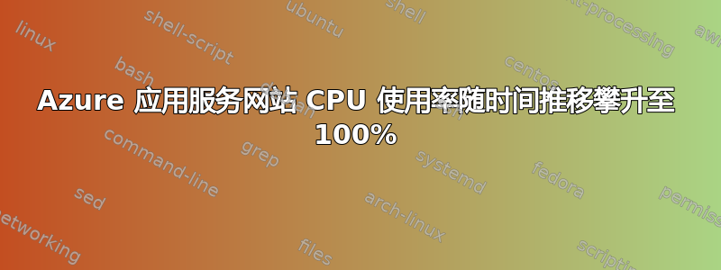 Azure 应用服务网站 CPU 使用率随时间推移攀升至 100%