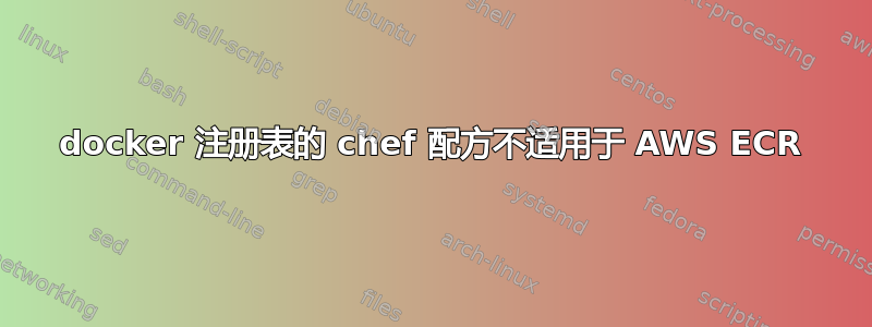 docker 注册表的 chef 配方不适用于 AWS ECR