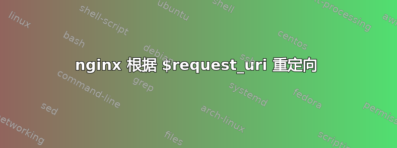 nginx 根据 $request_uri 重定向