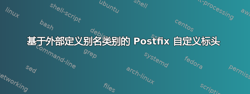 基于外部定义别名类别的 Postfix 自定义标头