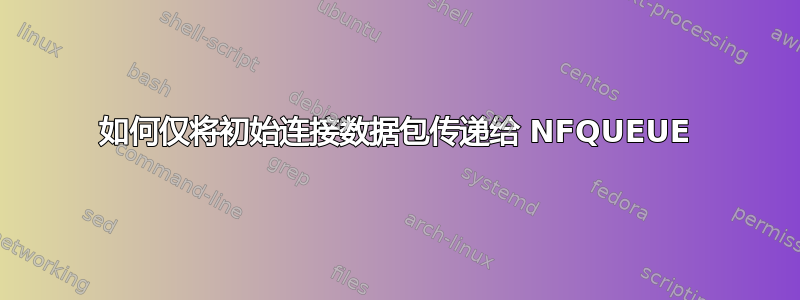 如何仅将初始连接数据包传递给 NFQUEUE