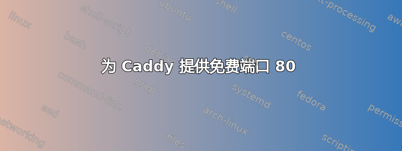 为 Caddy 提供免费端口 80