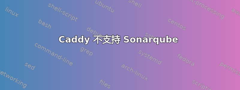 Caddy 不支持 Sonarqube