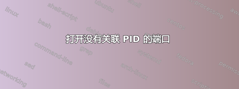 打开没有关联 PID 的端口