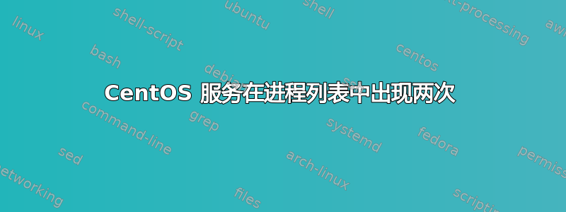 CentOS 服务在进程列表中出现两次