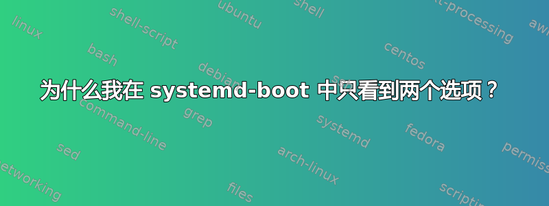 为什么我在 systemd-boot 中只看到两个选项？