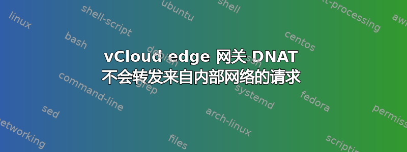 vCloud edge 网关 DNAT 不会转发来自内部网络的请求