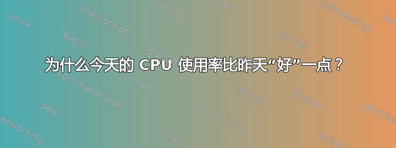 为什么今天的 CPU 使用率比昨天“好”一点？